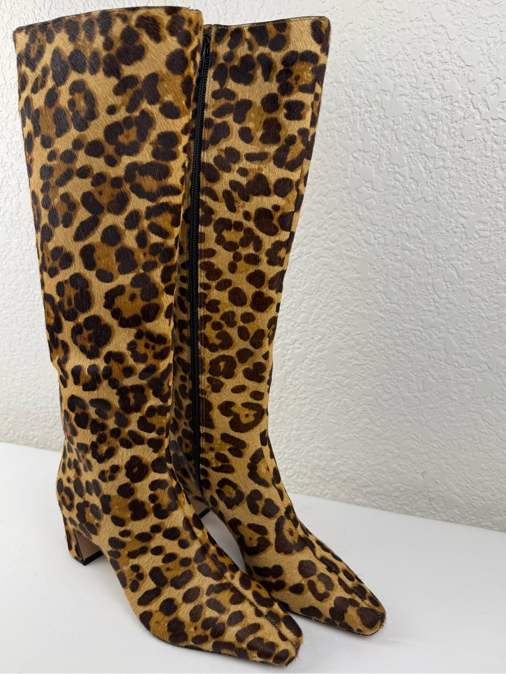 Gianni Bini Weslye | Leopard Print Calf Hair Knee High Boots | Size 5.5 M
